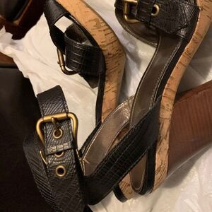 Franco Sarto Janice Sandal Cross Strap Open Toe Pump Heels Women's 9
